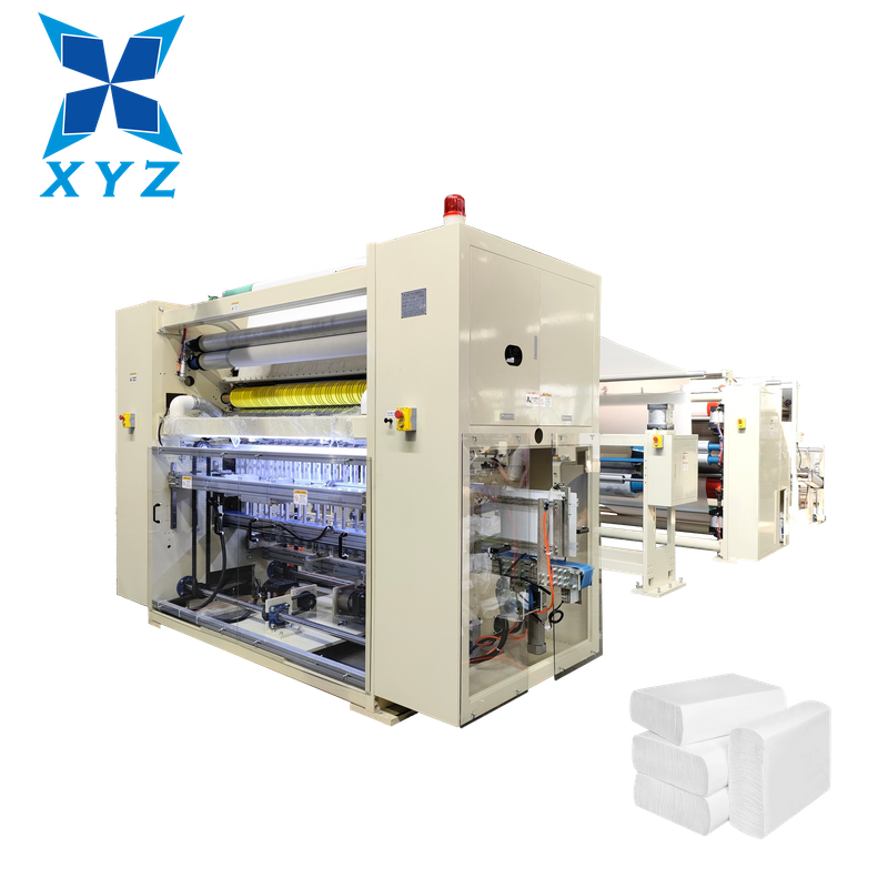 Good Price Automatic Color Glue Lamination Towel Paper Kitchen Towe 5 Fold L Making Machine Folding Machine