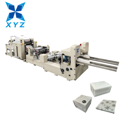 Machines for Small Businesses Napkin Tissue Paper Making Machine with Customized Colors & Patterns Napkin Folding Machine