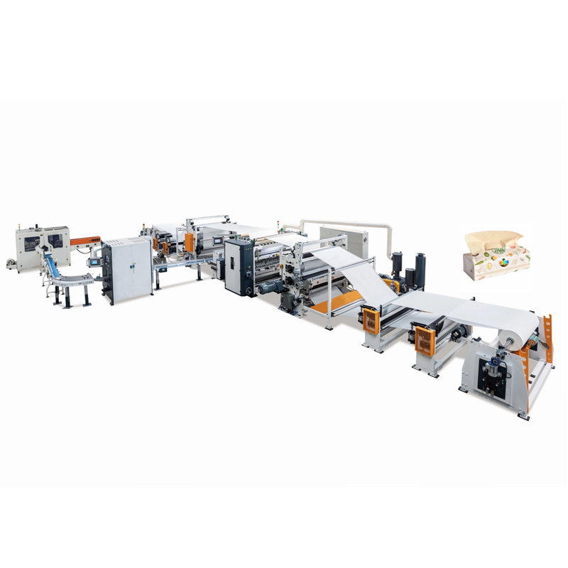 Full Automatic High Speed Facial Tissue Paper Making Production Line Facial Paper V Folding Machine