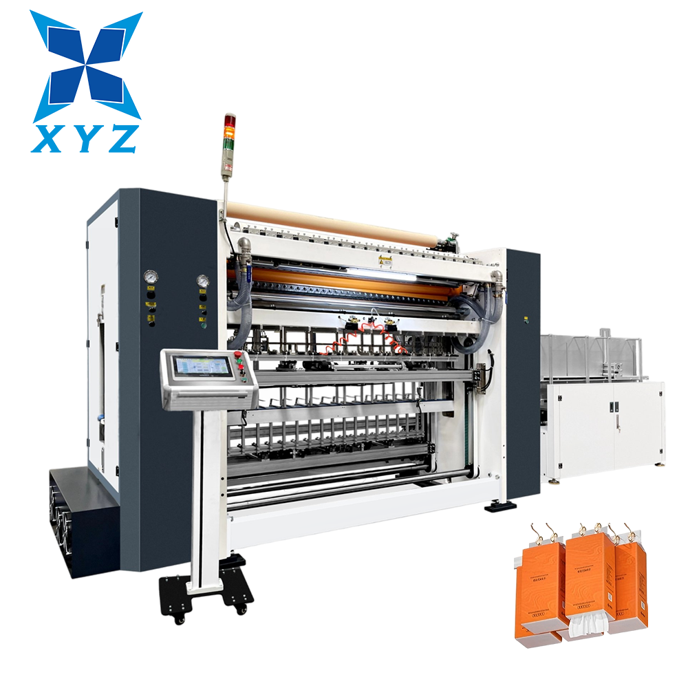 Automatic Bottom Pull Facial Tissue Paper Production Line Facial Tissue Paper Making Machine with Packing Machine